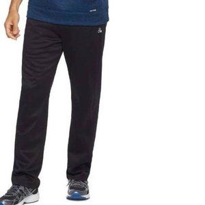 Mens Track Pants Black 2XL Fleece Lined Athletic Sweatpants Tek Gear Drawstring
